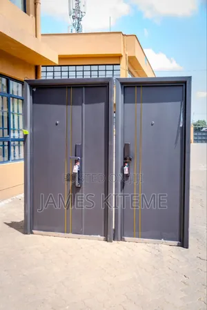 Goldish Lines Double Door