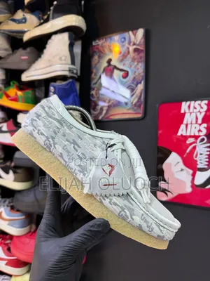 Popcaan X Clarks Unruly Wallabees Low in Grey Suede.