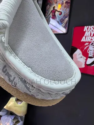 Popcaan X Clarks Unruly Wallabees Low in Grey Suede.