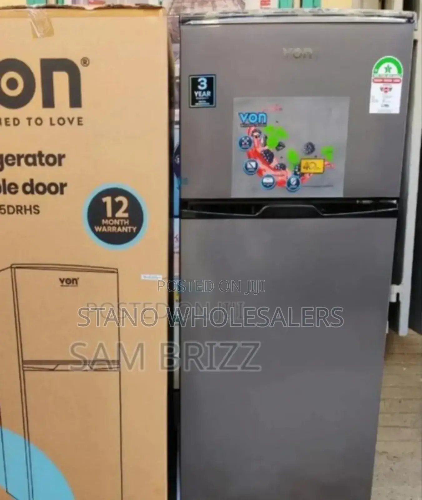 With 12months Warranty - Von 175l Fridge