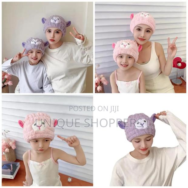 Sheep Microfiber Cartoon Women and Child After Shower Hair Drying Hat