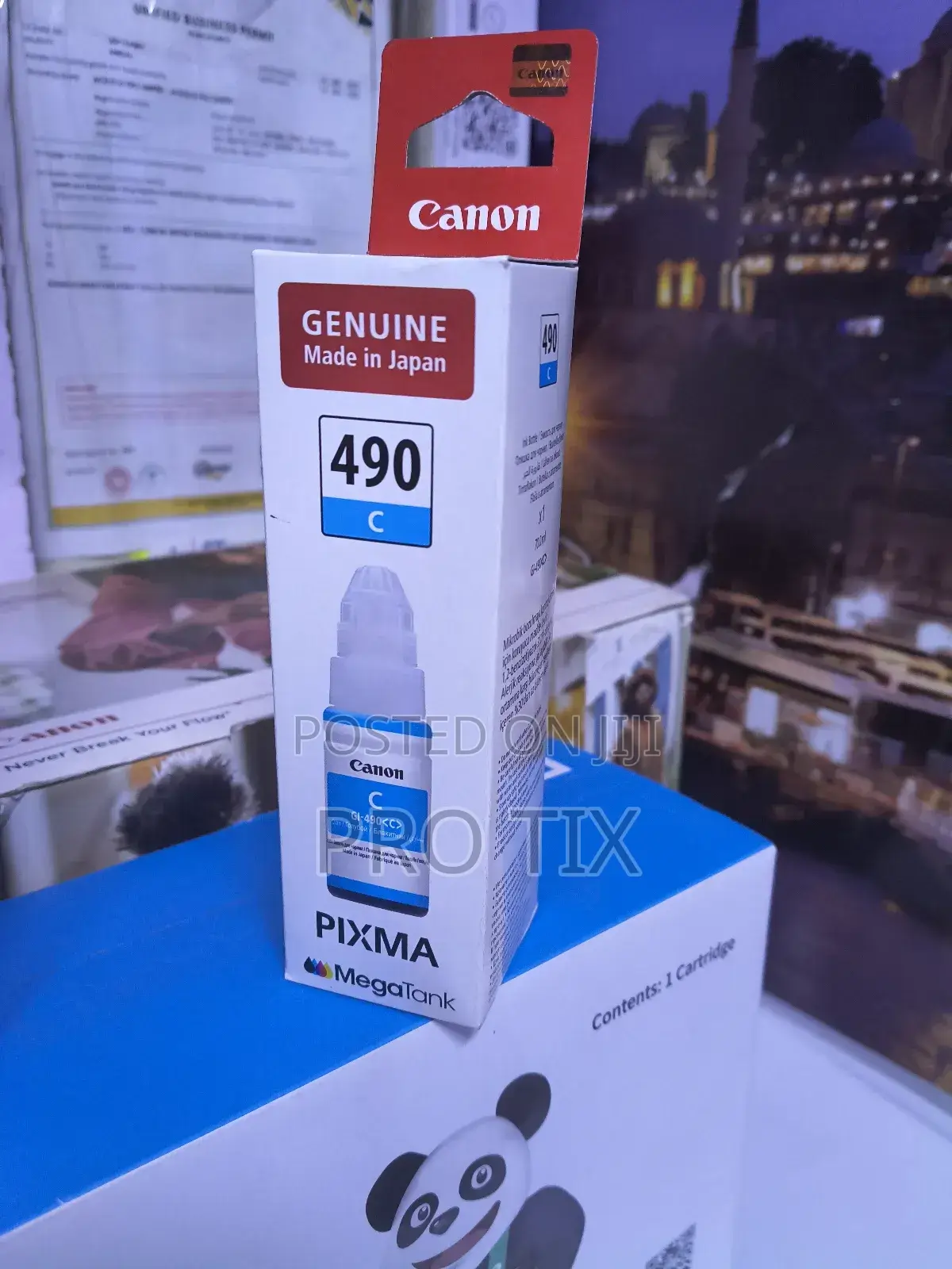 Canon Genuine Ink 490 C Cyan 0664c001 Gi-490c