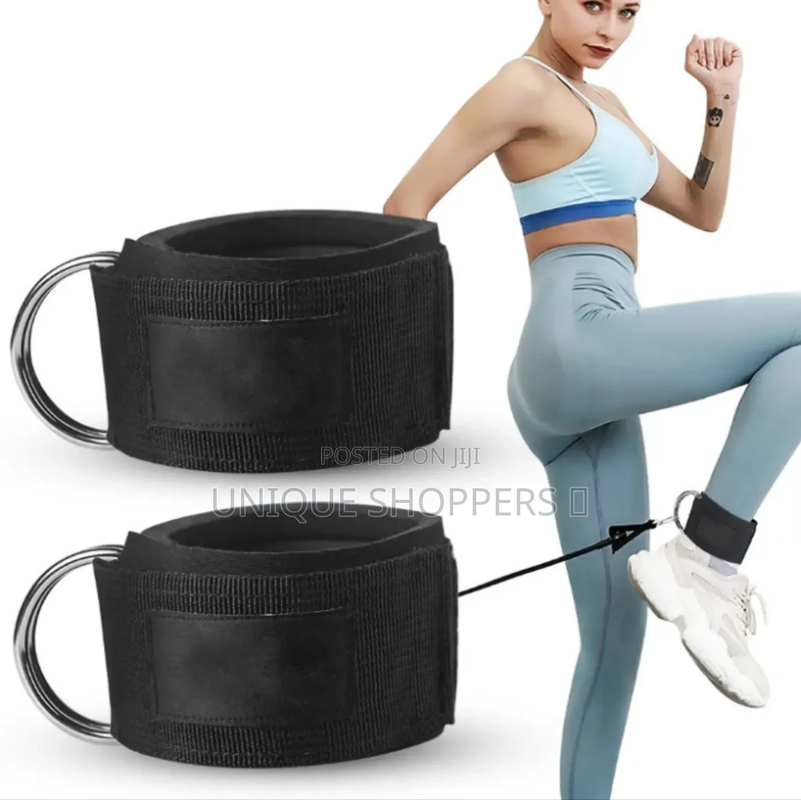 2pcs Ankle Straps for Cable Machines Kickback
