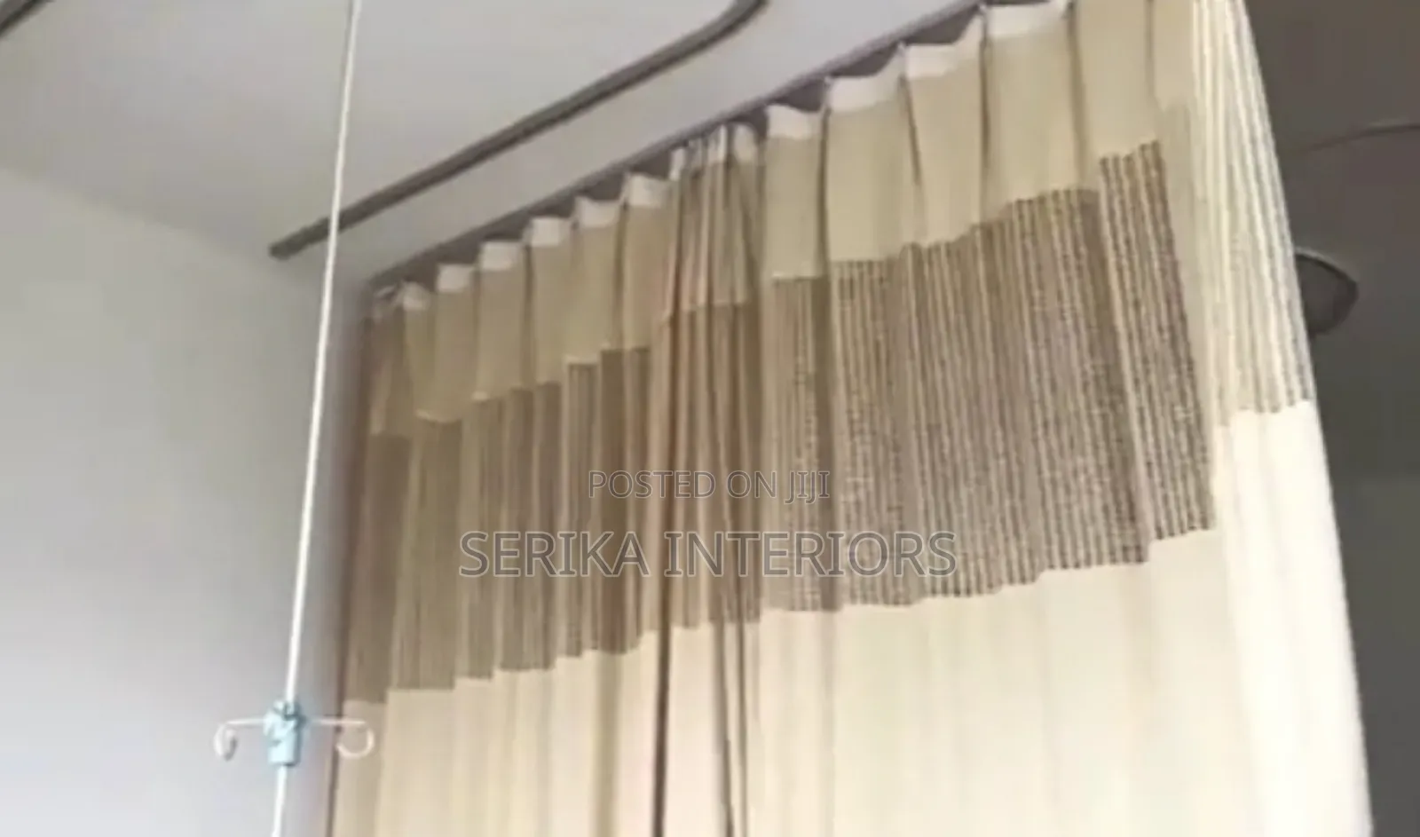 Cream White Hospital Curtains Hospital Curtains Environmental Friendly