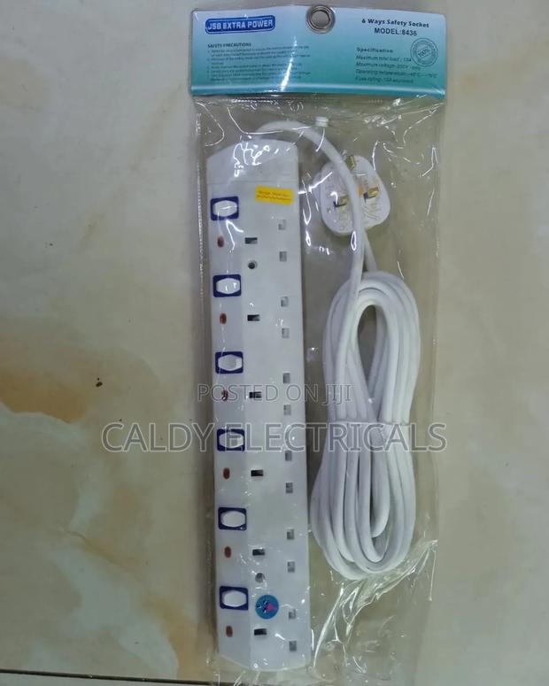 JSB 6-Way With Surge Stabilizer 10mtrs Extension Cable Jk8