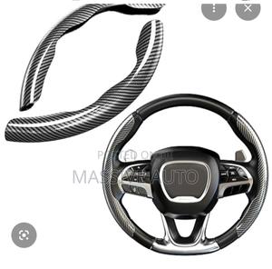 Black Carbon Steering Wheel Cover - thumbnail 2