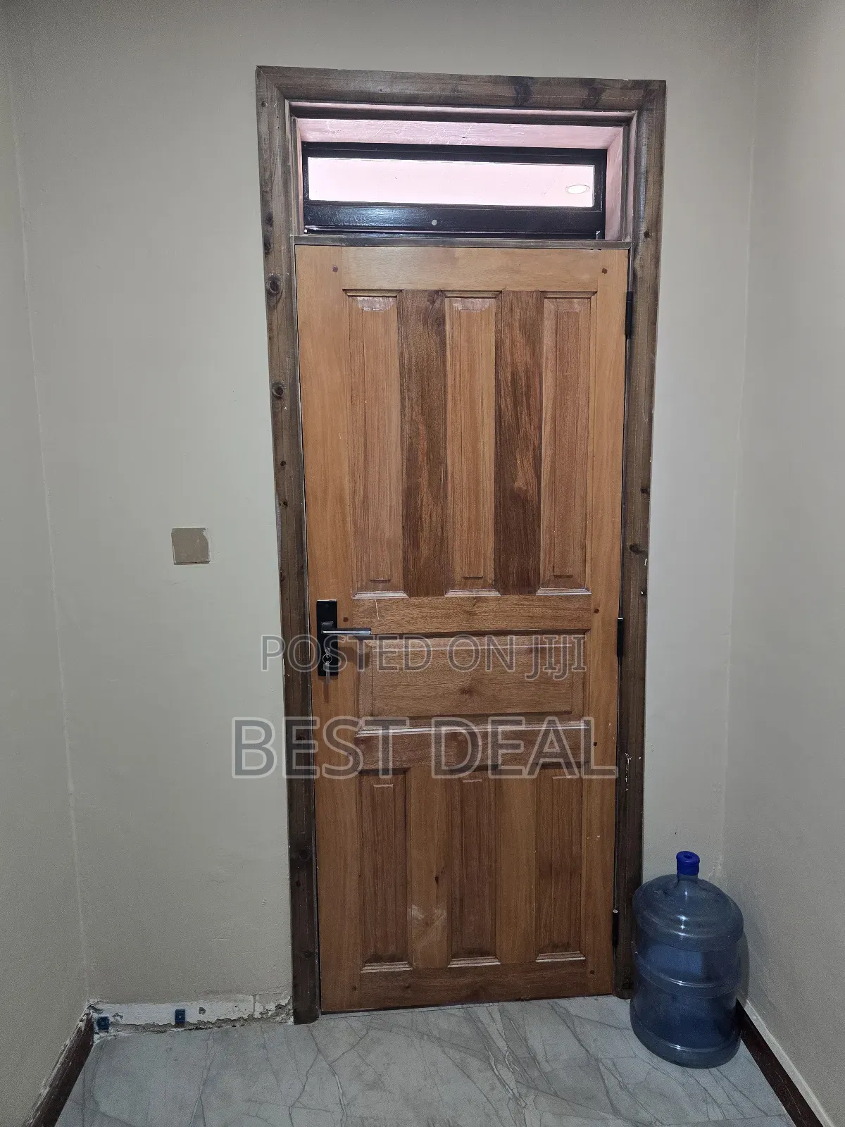Solid Security Mahogany Door, Frame, Lock and Hinge