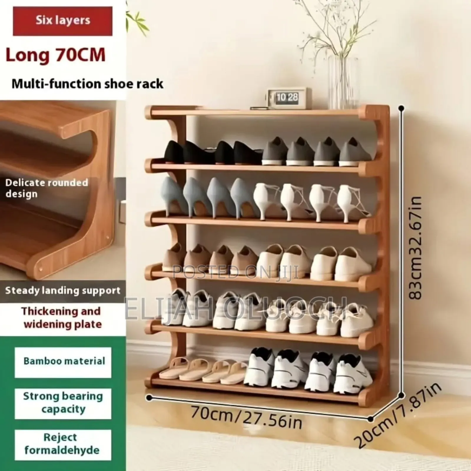6 Layer Bamboo Shoe Rack