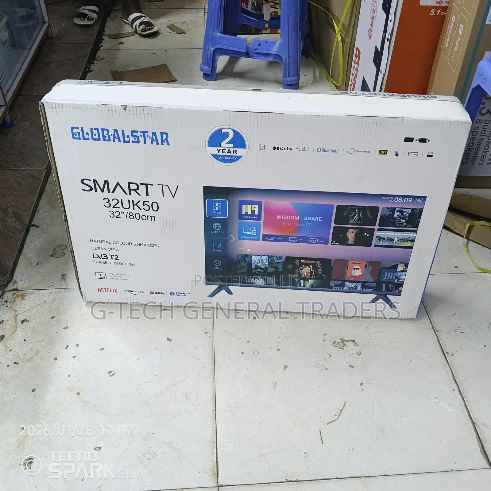 Globalstar Smart Tv, Youtube, Netflix Frameless Led Tv
