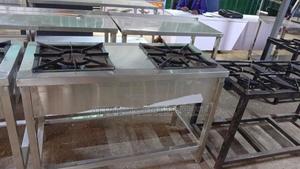 Gas Stove, Two Burner Stainless Steel Cooker - thumbnail 2