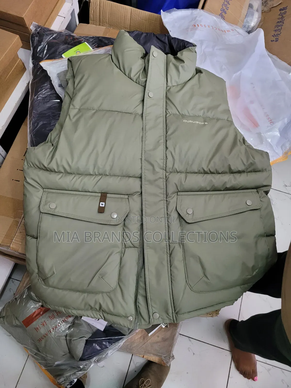 Sage Green Executive Puff Jacket