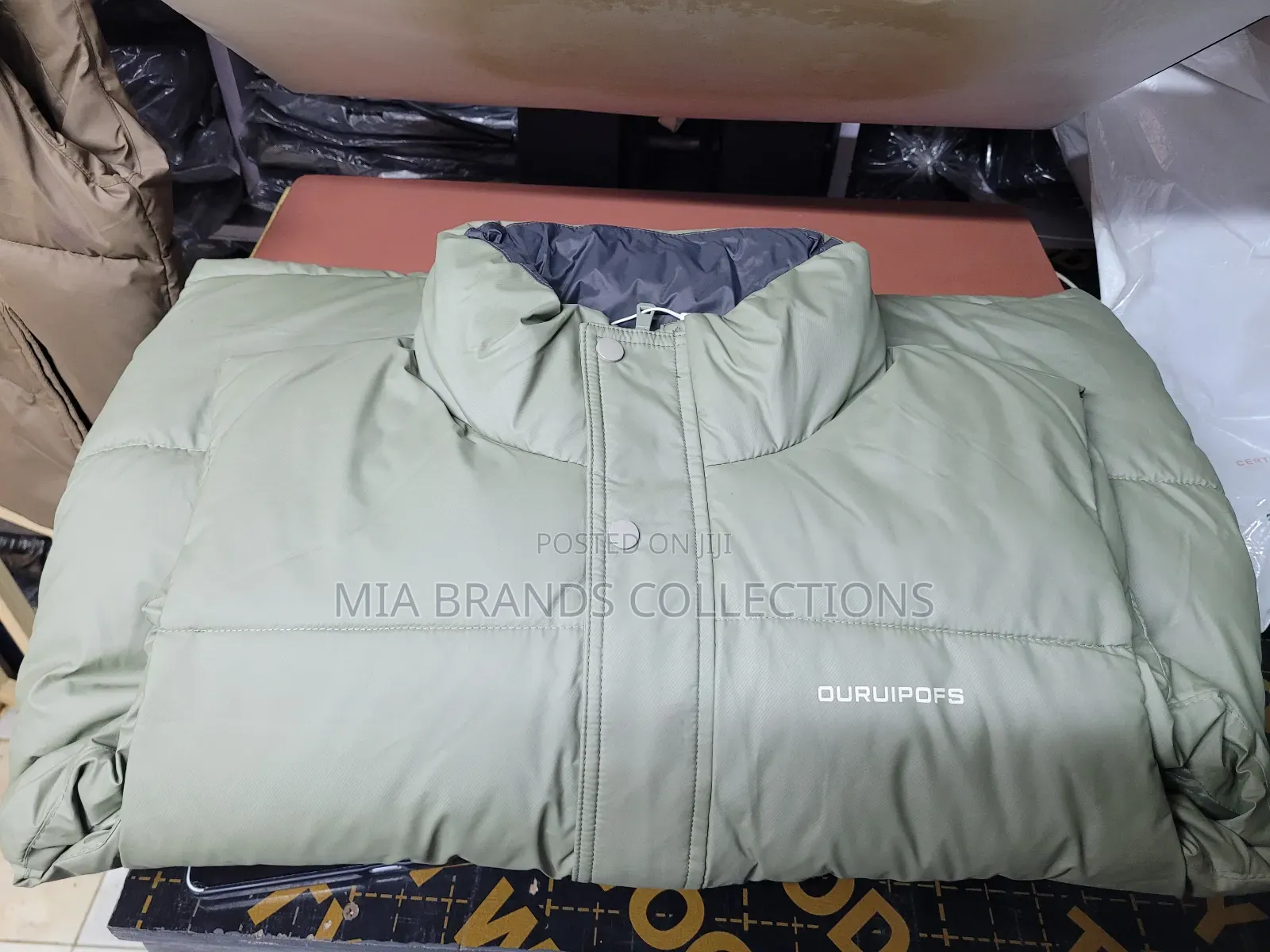 Sage Green Executive Puff Jacket