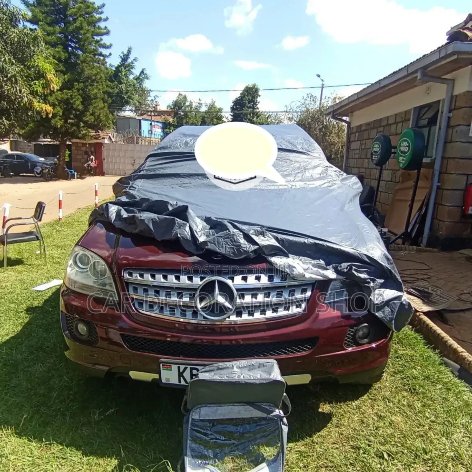 Mercedes Fitted With Polyester Car Body Cover