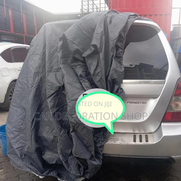 Subaru Forester Fitted With Polyester Cover With Side Mirror Pockets - main view