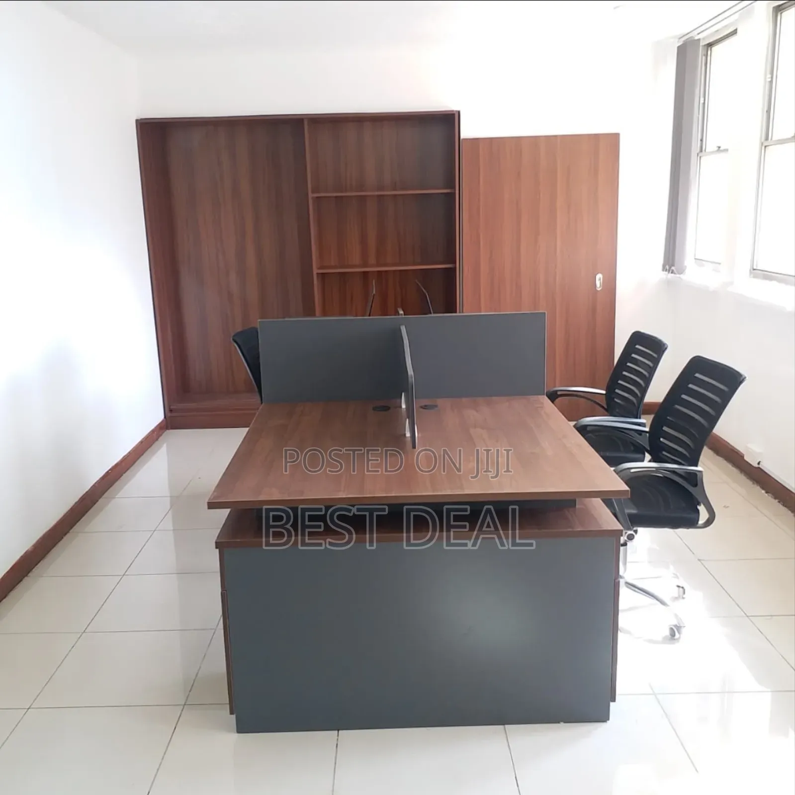 Work Station(4 People) With Pedestal Side Drawers