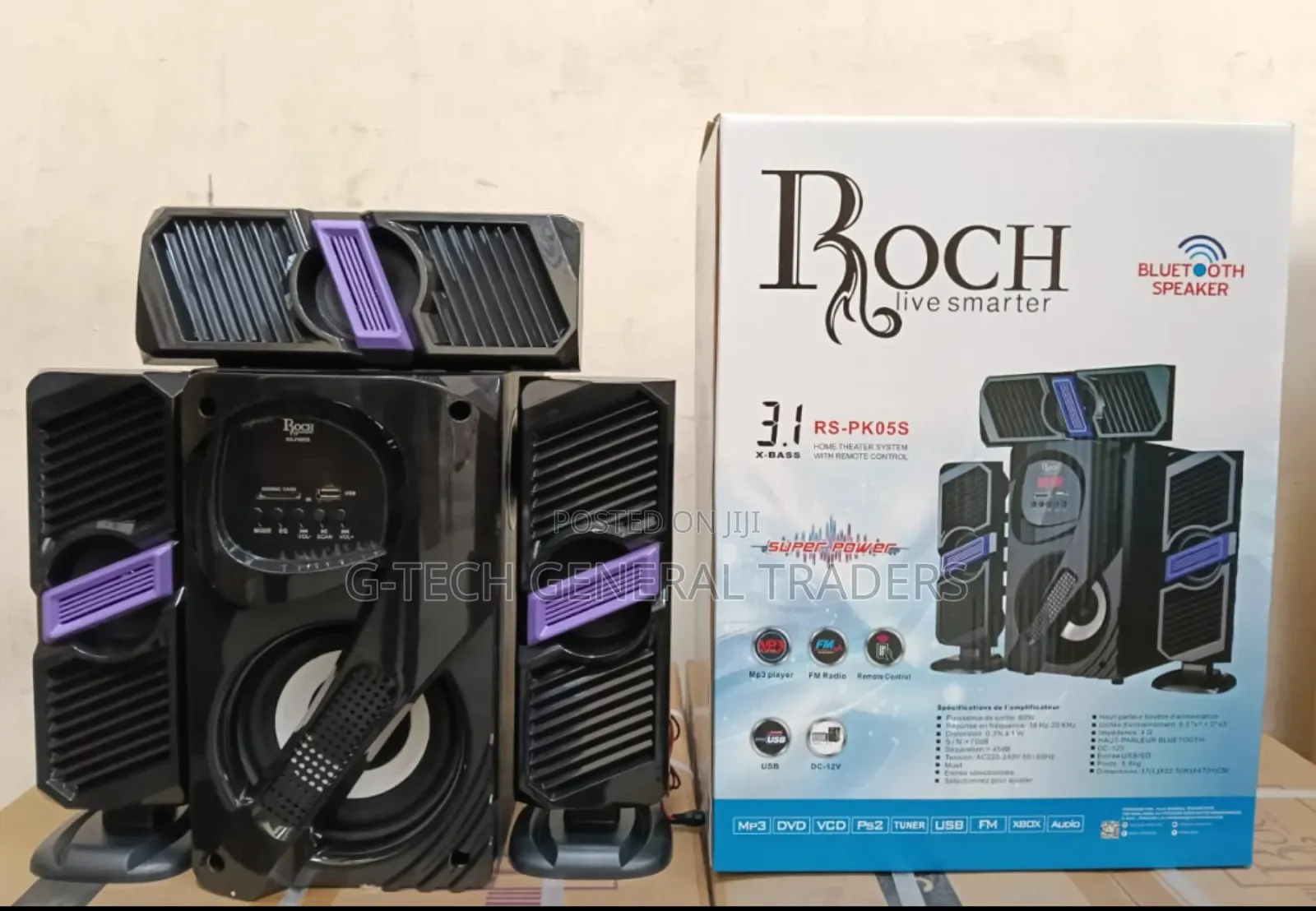 Roch 3.1 X-bass Multimedia Speaker System Rs-pk05s