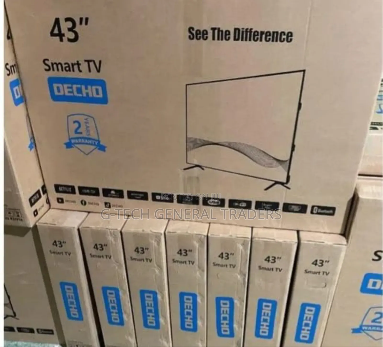 Decho 43inch Smart Android, Youtube, Netflix Led Frameless Tv