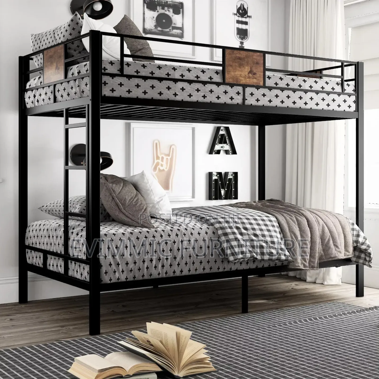 Rustic Metal Bunk Bed
