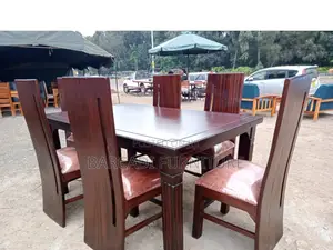 6 Brown Seater Dining Table Modern& Expandable Solid Wood Dining Sett