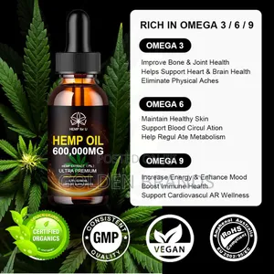 Premium Organic Hemp Oil 50 Ml Edible