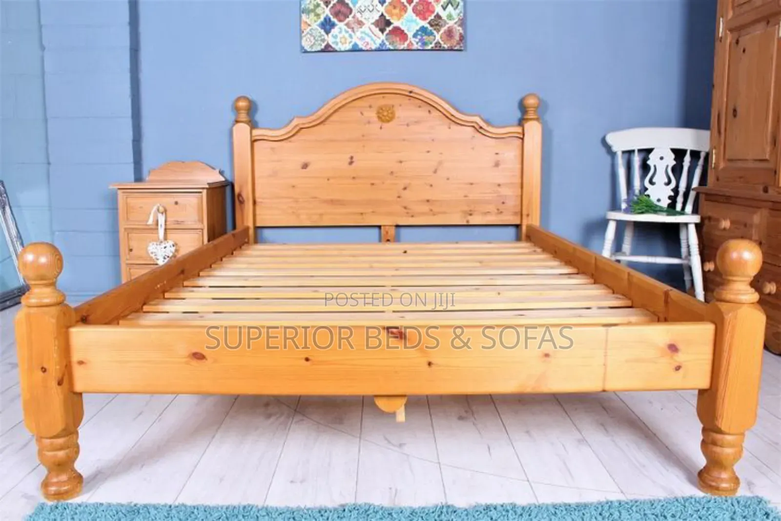 Classic Pine Wooden Bed Size 4 by 6.