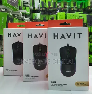 Havit Ms72 Two Gears of Speed Optical Mouse *With RGB Cool Light*