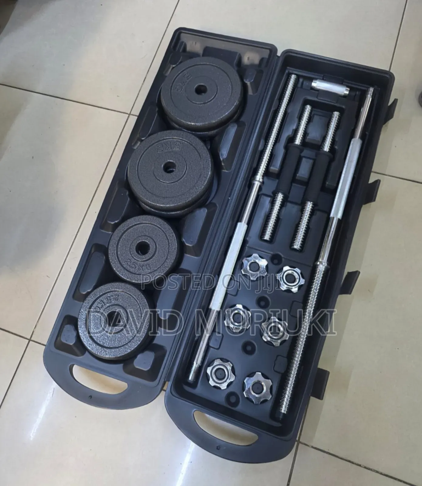 A 50kgs Dumbell Set.