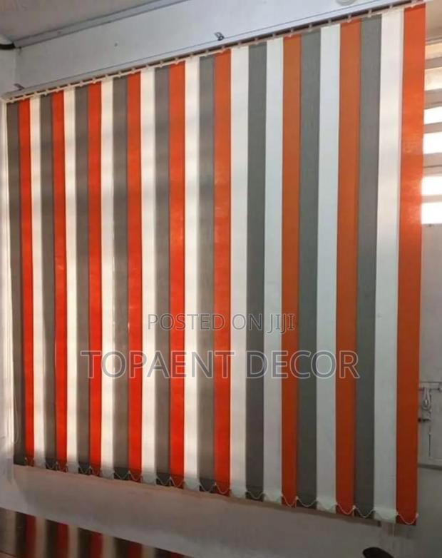 Orange,White And Grey Rationed Slats For Vertical Window Blinds - main view
