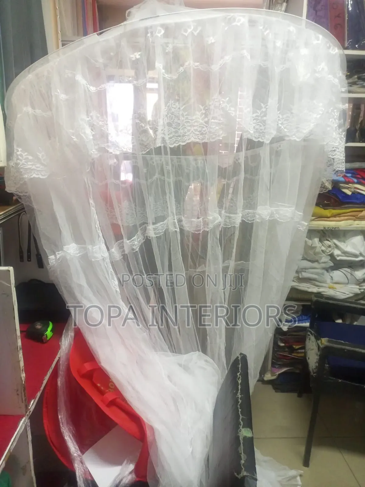 Big White Round Mosquito Net for 6x6 Bed Size