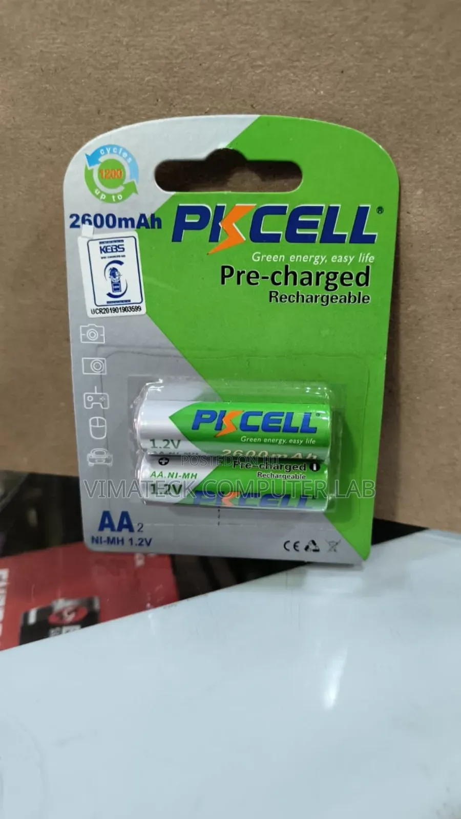 Pkcell Precharged Rechargeable Aa2(2 Pack)