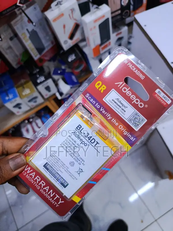 Aldeepo Bl-34dt Replacement Battery for Tecno Smartphones.