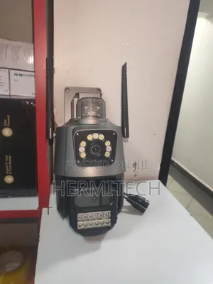 4g Electric PTZ Surveillance Cameras Dual Lense With Alarm Siren