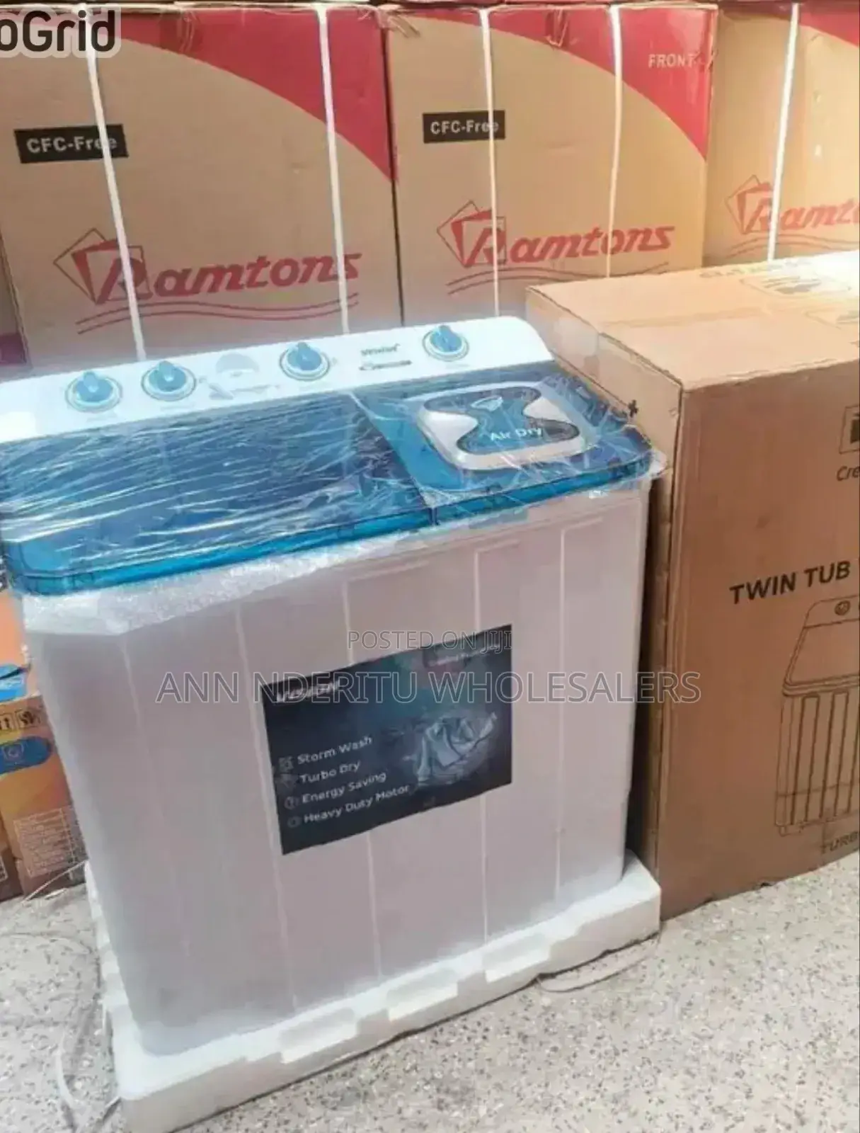 Vision With Heavy Duty Motor 12 KGS Capacity Holder Washing Machine