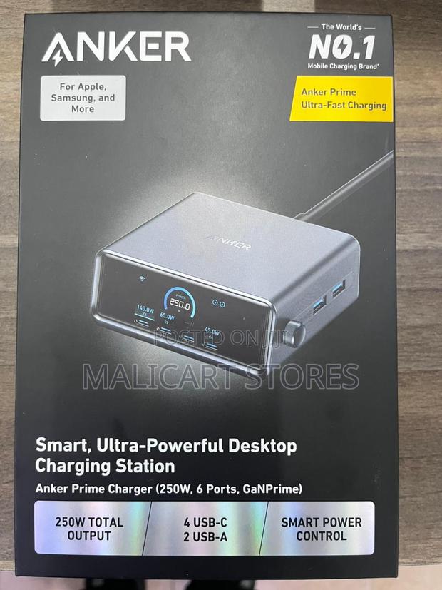 Anker Prime Desktop Charging Station (250w, 6 Ports, Ganprime)