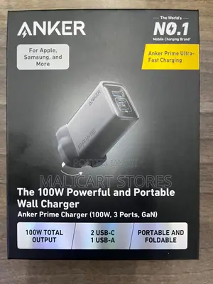Anker Prime Charger 100w 3 Ports Ganprime