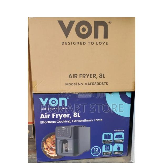 Von 8 L Slim Digital Air Fryer – Healthy Frying, Easy Clean