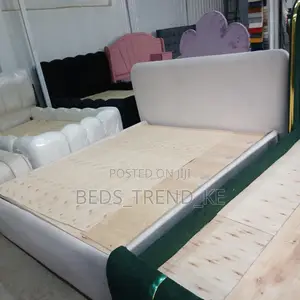 Warm Modern 5 by 6 Fabric Bed