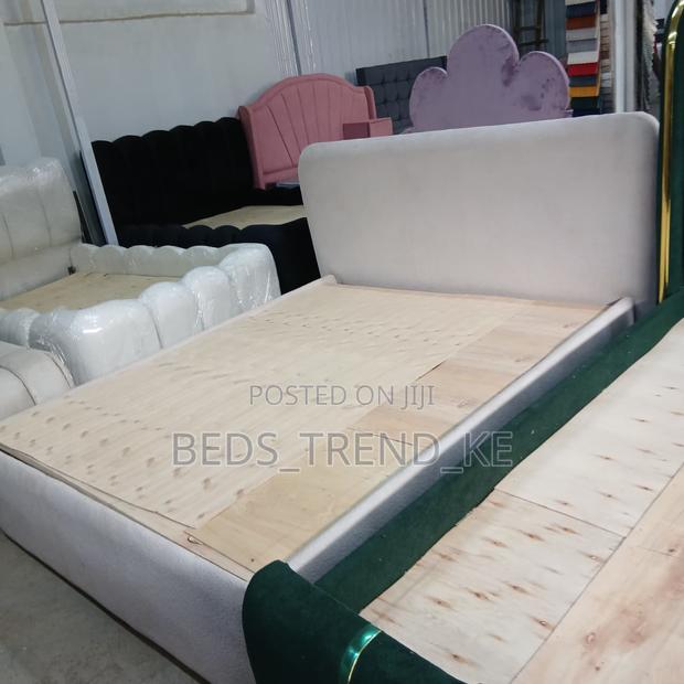 Warm Modern 5 by 6 Fabric Bed