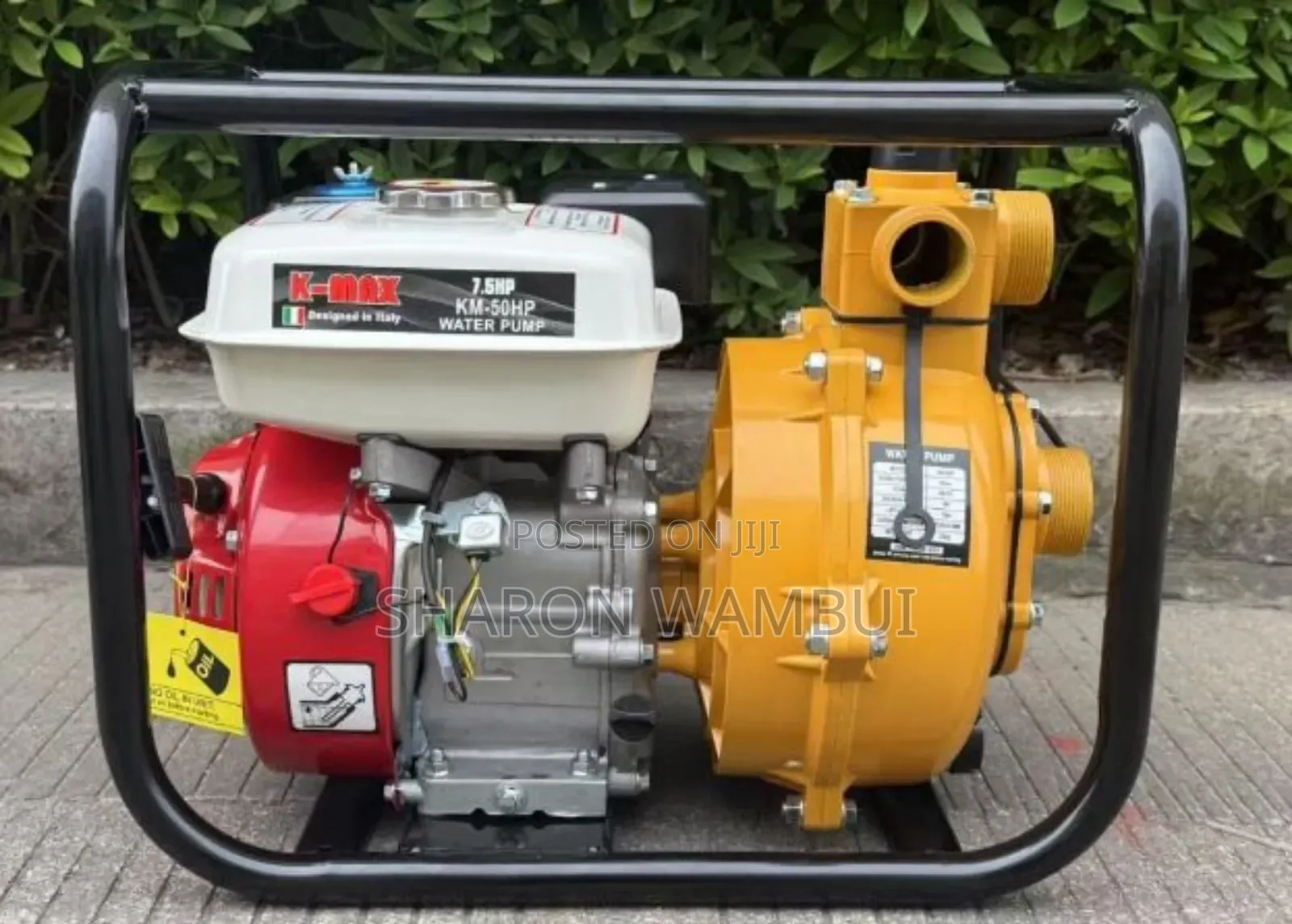 Kmax Italy High Pressure Gasoline Water Pump /7.5hp Gasoline Pump