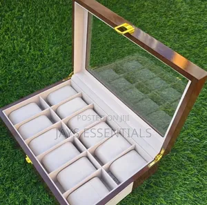 12 Slot Wooden Watch Organizer Valentines Gift