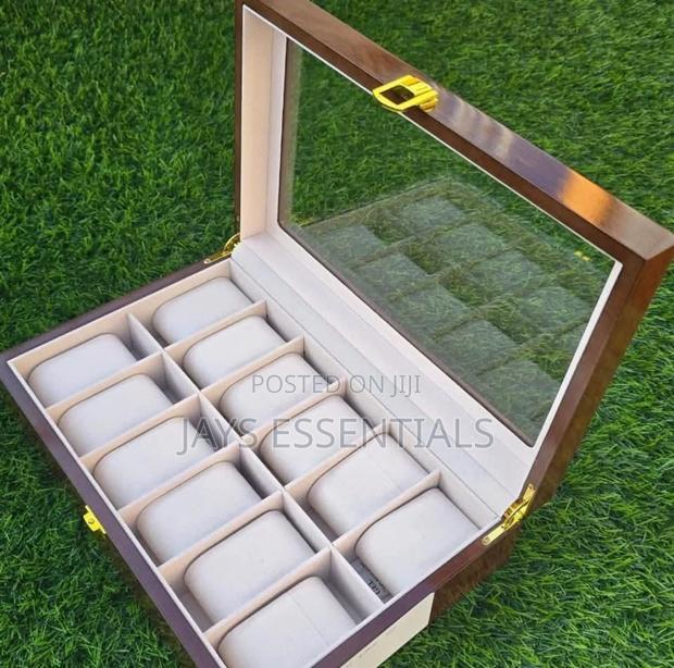 12 Slot Wooden Watch Organizer Valentines Gift