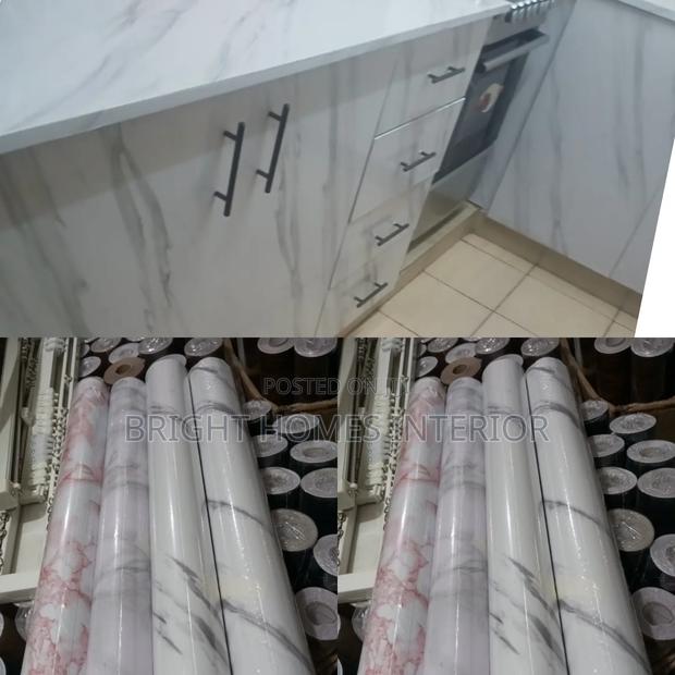 Kitchen Cabinets Peel and Stick Glossy White Contact Paper