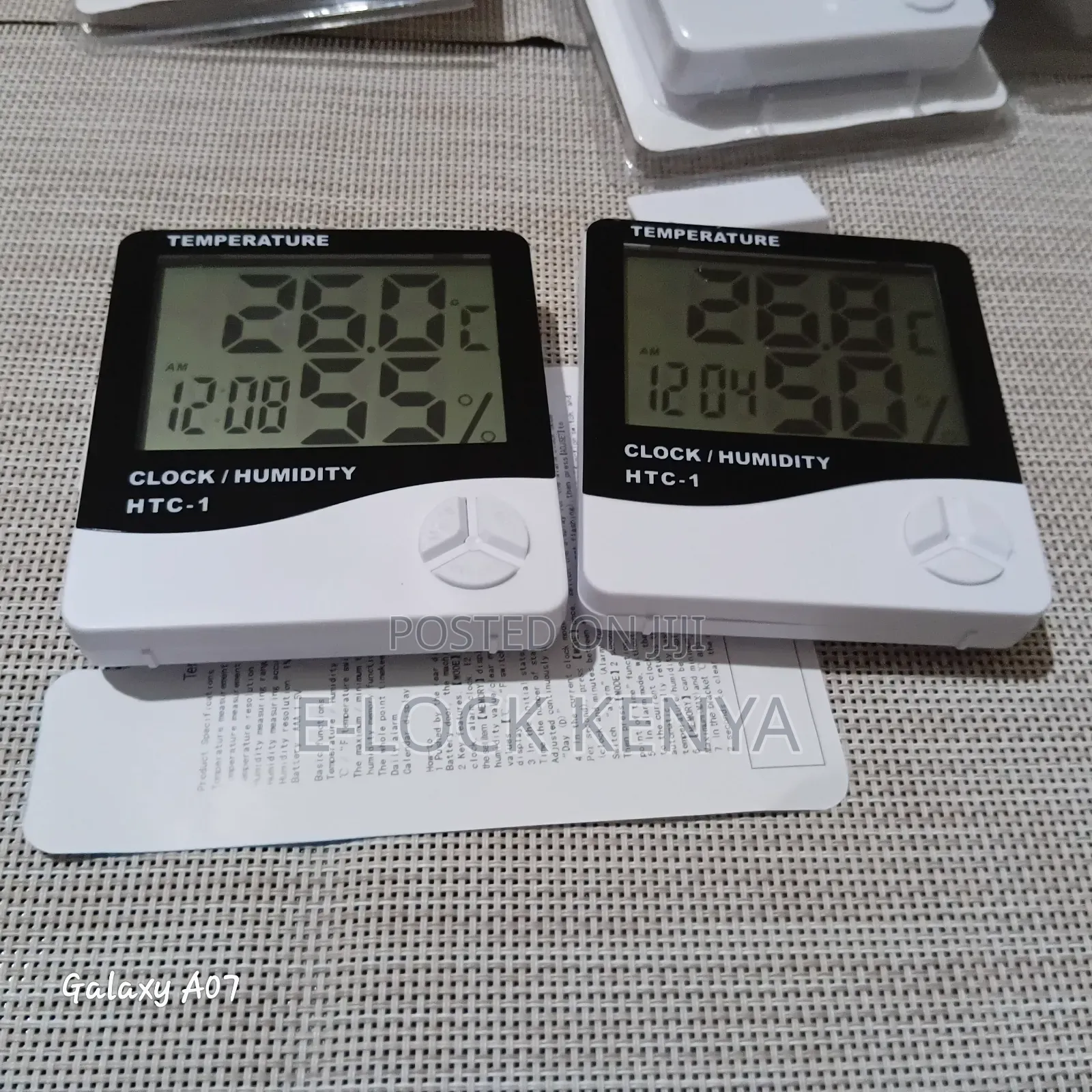 Hotel Temperature Humidity Clock
