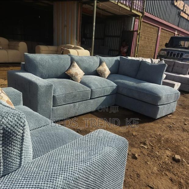 High Quality 6 Seater L Sofa Set (Fabric)