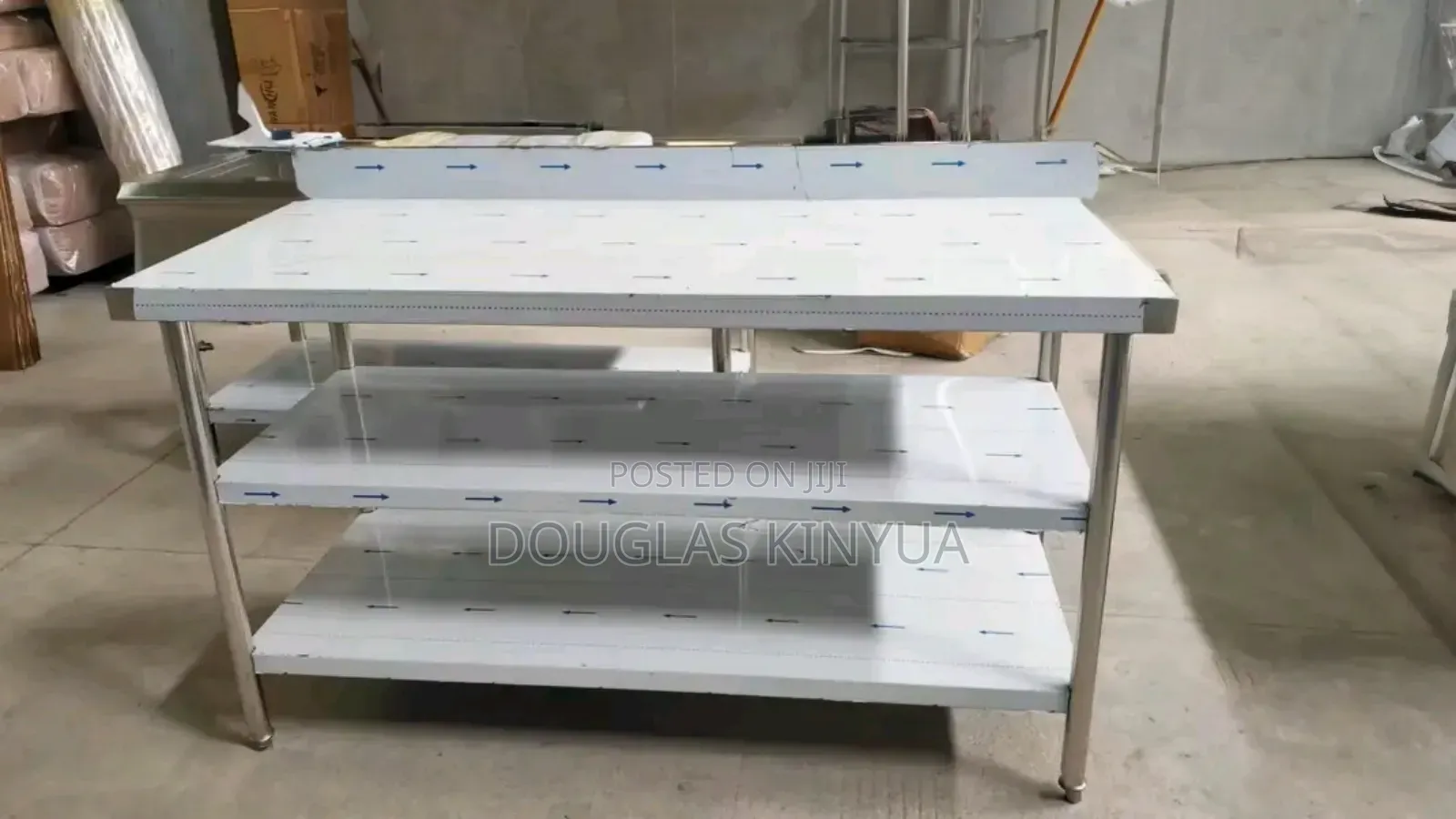 Stainless Steel Working Table (Triple Tiers)