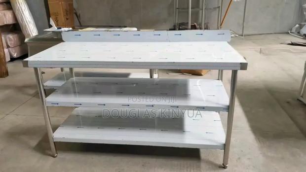 Stainless Steel Working Table (Triple Tiers)