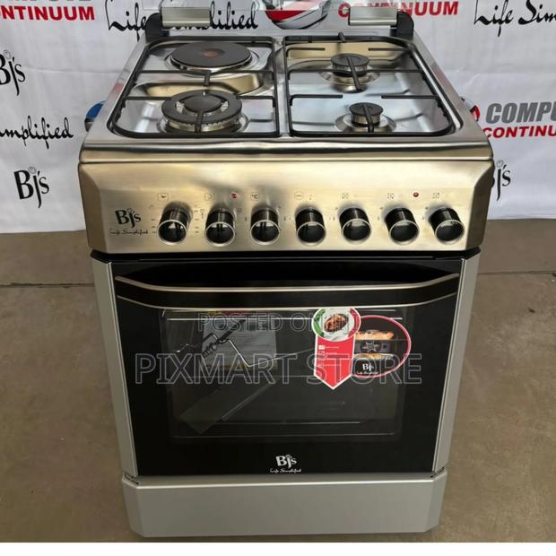 BJS Excellence 60x60 Gas Cooker – Triple Ring Burner Storage