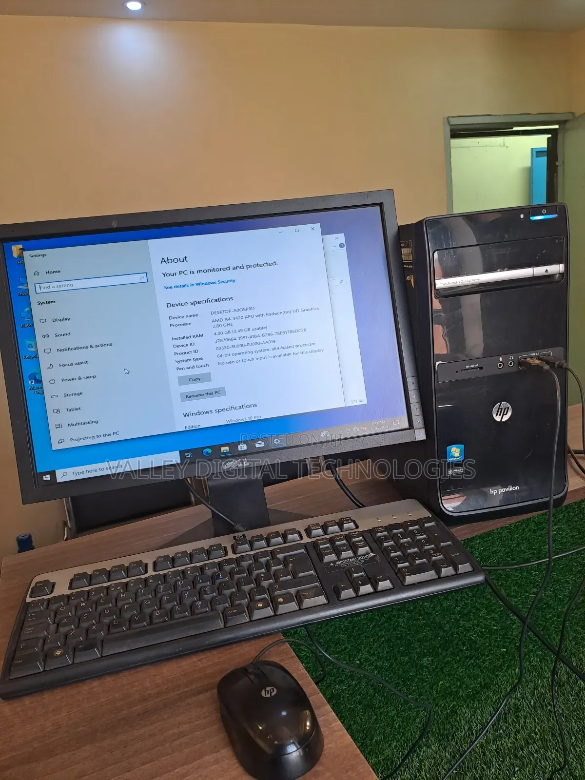 Desktop Computer HP Pavilion Gaming Desktop 4GB AMD A6 HDD 500GB