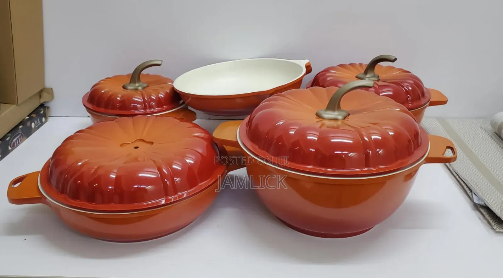 9-Piece Usfe Pumpkin Granite Cookware Set - Bz
