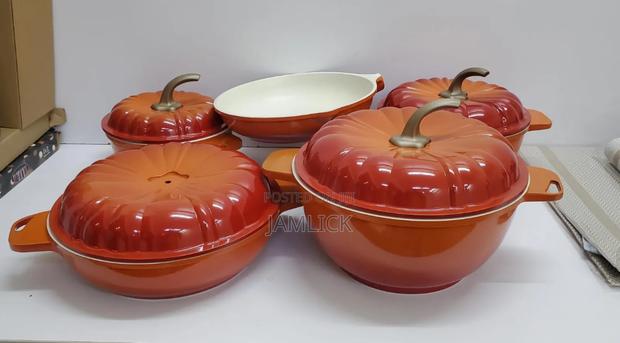 9-Piece Usfe Pumpkin Granite Cookware Set - Bz - thumbnail 2